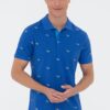 Lolida, فروش تیشرت مردانه آبی با کیفیت عالی و رنگ زیبا و طرح شیک و قیمت عمده ساخت برند US Polo Assn .