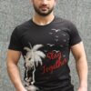 Lolida, فروش تیشرت یقه گرد چاپی مشکی با کیفیت عالی و رنگ زیبا و طرح شیک و قیمت عمده ساخت برند Madmext .