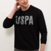 Lolida, فروش سوییشرت مردانه مشکی با کیفیت عالی و رنگ زیبا و طرح شیک و قیمت عمده ساخت برند US Polo Assn .