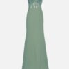 Lolida, فروش لباس مجلسی یقه طرح‎دار نعنایی رنگ با کیفیت عالی و رنگ زیبا و طرح شیک و قیمت عمده ساخت برند TRENDYOLMİLLA .