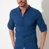 Lolida, فروش پیراهن اضافی اسلیم فیت مردانه یقه دیپلمات همراه با با کیفیت عالی و رنگ زیبا و طرح شیک و قیمت عمده ساخت برند TRENDYOL MAN .