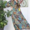 Lolida, فروش پیراهن بانوان بافته شده بلند گره‎دار والان دار آستین آبی ریش با کیفیت عالی و رنگ زیبا و طرح شیک و قیمت عمده ساخت برند Chiccy .