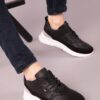 Lolida, فروش کفش اسپرت اسنیکر مردانه مشکی با کیفیت عالی و رنگ زیبا و طرح شیک و قیمت عمده ساخت برند Soho-Men .